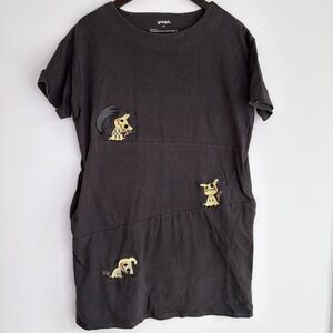 Graniph Tunic T-Shirt Dress Pokemon Mimikyu Women M Limited Pockets USA Shipping